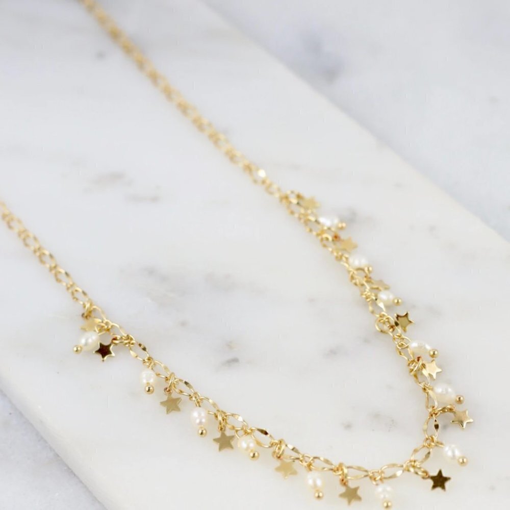 Caroline Hill Pearl And Star Necklace - Picture 2 of 2
